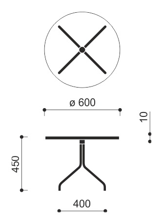 Wymiary stolika SH40